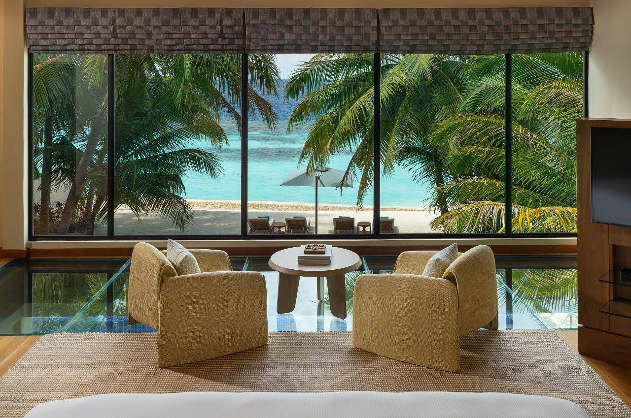 Three Bedroom Beach Pavilion with Pool,  Terrasse, Huvafen Fushi Maldives